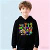 Music Rhythm Box Cartoon Printed Children's Hoodie, Warm Hoodie for Autumn and Winter, Comfortable and Soft Children's Clothing