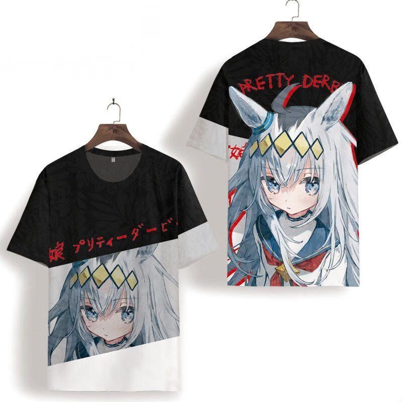 Umamusume Rice Shower Japanese Game Cosplay T-Shirt Popular 3D Print Tee Summer Men Women Harajuku Short Sleeve Cosplay Tops