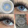 1 пара цветных контактных линз для глаз, коричневые контактные линзы, модные синие линзы, линзы для серых зрачков, косметический макияж