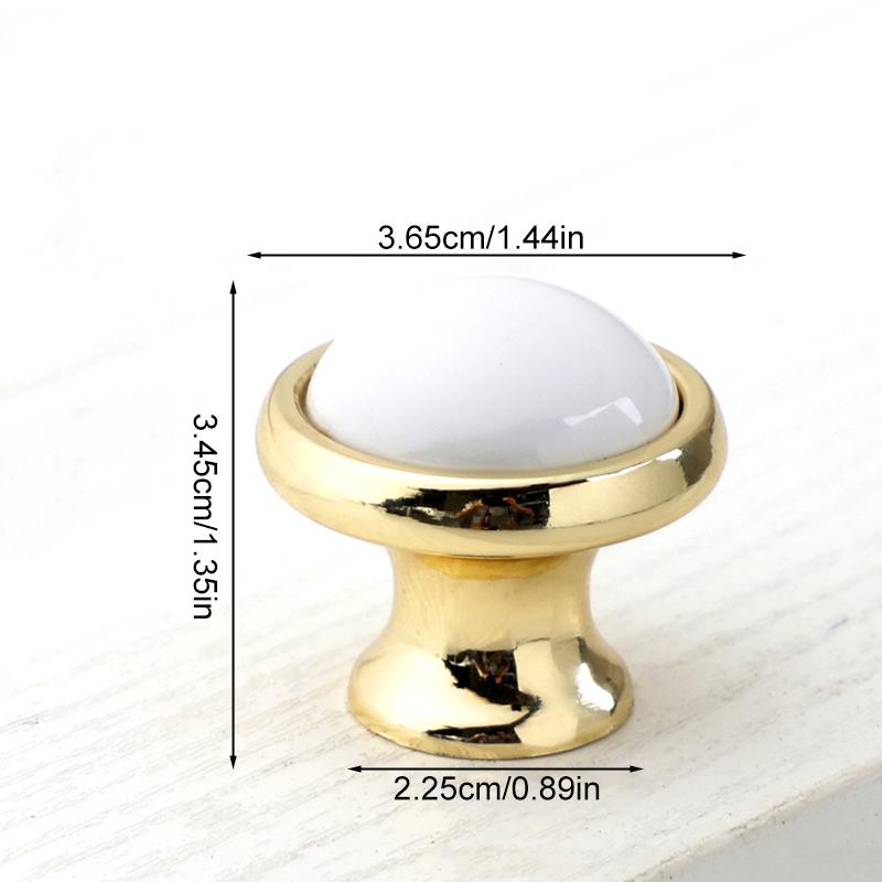 1 шт. Минималистичные золотые слоновая кость белые керамические ручки для шкафа, ручки для ящиков