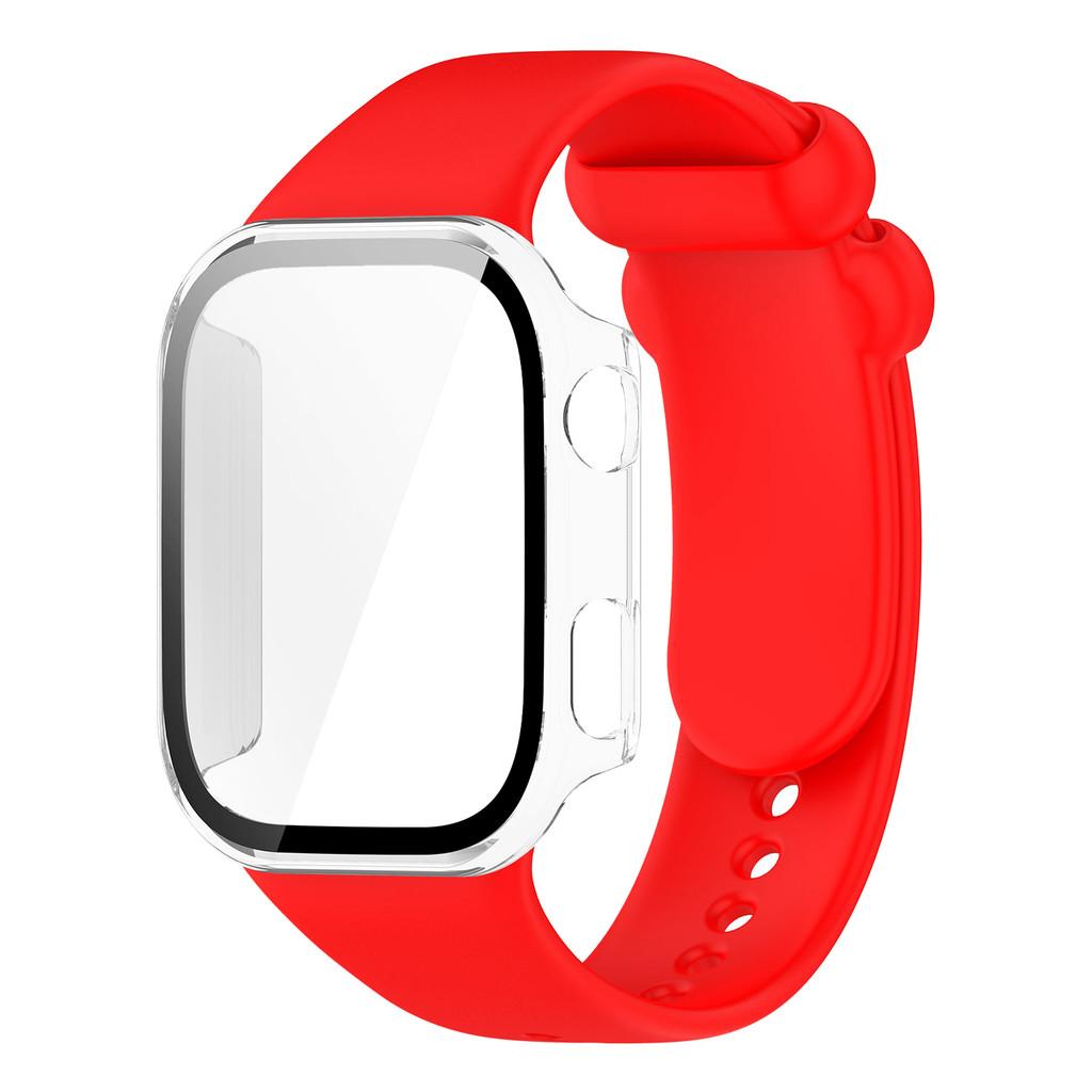 Силиконовый ремешок с чехлом-крышкой из поликарбоната для Redmi Watch 6, спортивный, удобный сменный браслет для Xiaomi Redmi Watch6