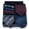 Men'S Gift Box Set Tie Fashion Business Net Color Jacquard Tie Square Scarf