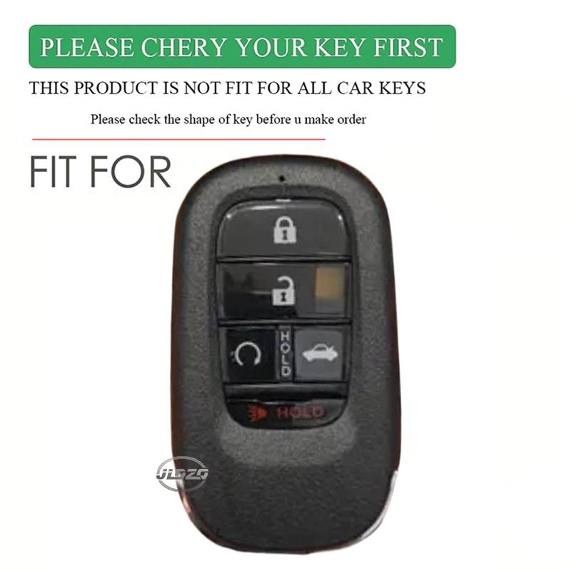Keychain for Honda 2022 2023 2024 Accord Civic HR-V CR-V Pilot Sport SI EX EX-L Silicone 5 Button Car Key Case Cover Protector