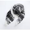 Men's and Women's Autumn and Winter Elegant Wide Black and White Plaid Scarf, Shawl