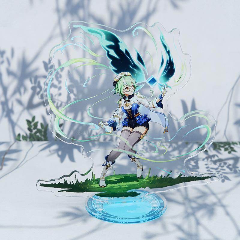 Anime Game Open World Impact Acrylic Cosplay Character Stand Acrylic Figure Stand Painted Desk Decor Ornament Gift