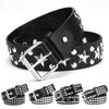 Punk Rock Rivet Belt Studded Belt Grommet Threads Belt Square Rivets Pyramid Metal Inlays Adjustable Straps Imitation Leather Belt