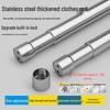 Телескопическая штанга из нержавеющей стали для шкафа, сушки или душевых штор - Скидка для нового пользователя