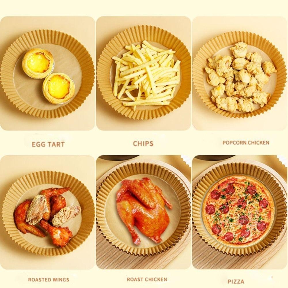 20/50 шт. Одноразовая бумага для выпечки во фритюрнице круглой формы, антипригарная, маслостойкая, подкладка для выпечки для пароварки, маффинов, кексов