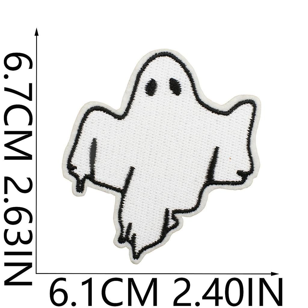 Halloween Cat Ghost Embroidery Cloth Sticker Holiday Decoration Flowers Witch Embroidery Chapter A Piao Bicycle Patch Sticker