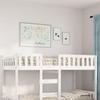 VidaXL Children's Bed Without Mattress White 90x190cm Solid Pine Wood, Loft Bed, Loft Bed with Ladder, Frame of 855019