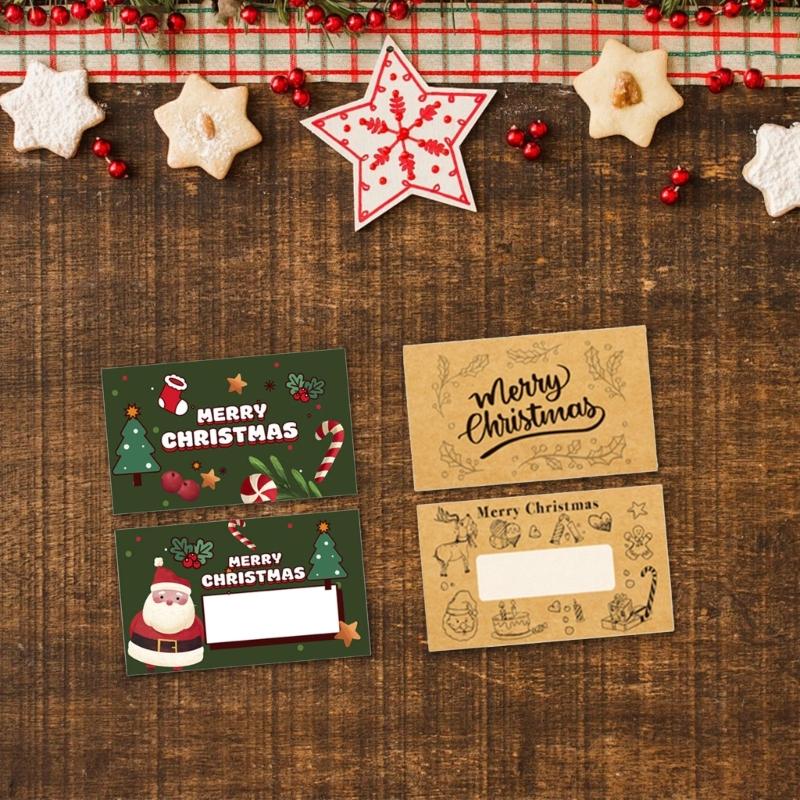 30 шт. многоразовых скретч-карт для рождественской вечеринки, купоны на подарки ручной работы для дня рождения, свадьбы, рождественского празднования