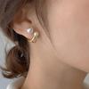 Korean Earing Claw Ear Hook Clip Earrings for Women Four-Prong Setting Gold Color Ear Earrings Fashion Jewelry New Year
