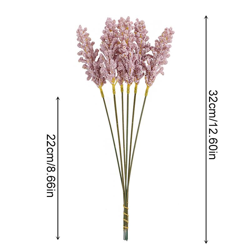 2 шт. Пучки Декоративные Колосья Зерновых Рустикальная Пена Реалистичные На ощупь Стебли Пшеницы Искусственный Домашний Декор Симуляция Искусственная Свадьба 32 см