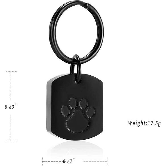 RIPFEVURN Ювелирные изделия для кремации домашних животных Брелок-урна в виде лапки собаки кошки для праха для женщин мужчин Мемориальный сувенир Подвеска