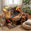Highland Cow Fabric Patterns Theme blanket Lightweight Warm Flannel Blanket Decorative Throw Blanket for Home Decoration
