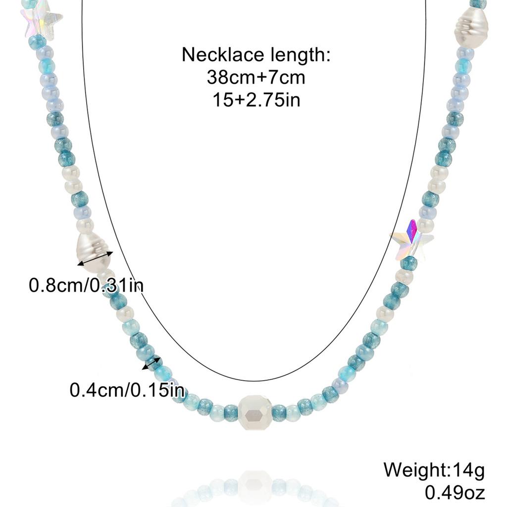 Ожерелье для женщин Ожерелья из бисера Женские сотни с высококачественным чувством не теряющего цвета Ожерелья из бисера ручной работы Ins Красочные ожерелья из бисера