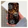 Рождественские Снежинки Арт Чехол Для Samsung S25,S24,S23,S22,S20,S21,S10,Ultra,Plus,Lite,FE,Мягкий Силиконовый Черный Чехол