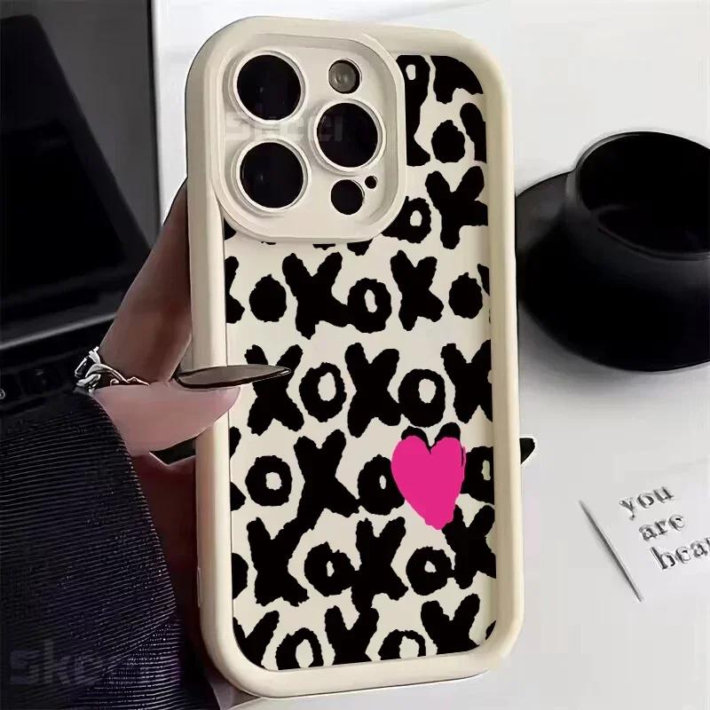 Черные губы Поцелуй Принт Мягкий Силиконовый Чехол Для Телефона Для iPhone 15 Pro Max 16 14 13 12 11 Pro Max 7 8 Plus X XS XR Ударопрочный Чехол