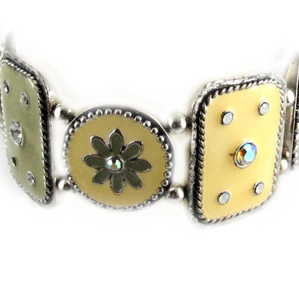 Les Trésors De Lily [E6641] - Дизайнерский браслет "Оксана" бежево-серый