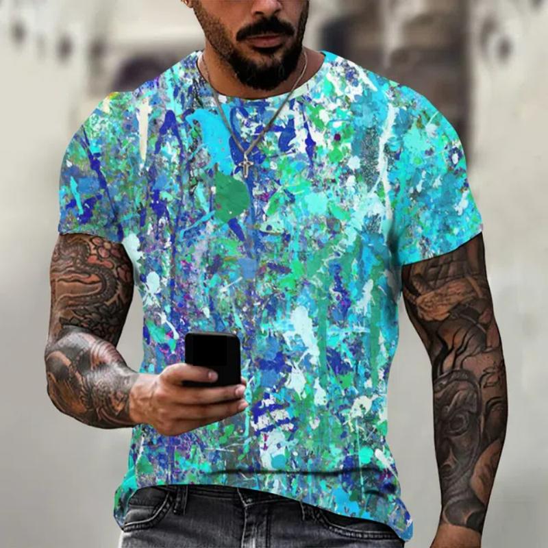 Летняя мужская футболка с племенным принтом, винтажные топы с круглым вырезом, праздничная рубашка Harajuku с коротким рукавом, повседневная мужская одежда больших размеров