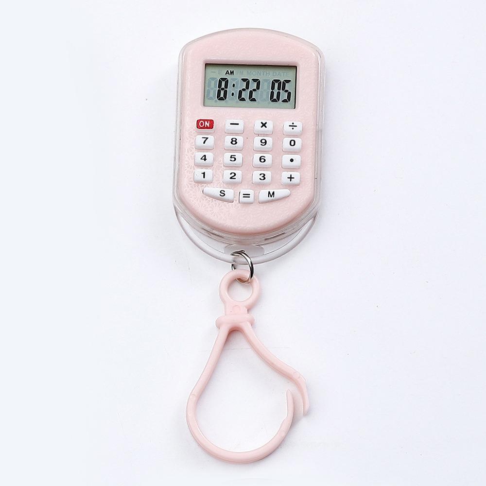 Time Display Mini Calculator 8 Digits Display Calculator Pendant Student Stationery