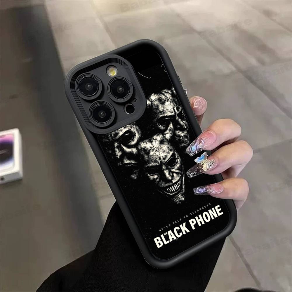 Чехол для телефона из ТПУ в стиле фильма ужасов The B-Black P-Phone Для Iphone 17 16 15 14 13 12 11 Pro Max Plus Чехол