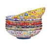 1pc Palace Style Enamel Tableware Ceramic Bowls 8inch, Gold Edging Retro Bowls Noodles Bowls for Restaurant Kitchen
