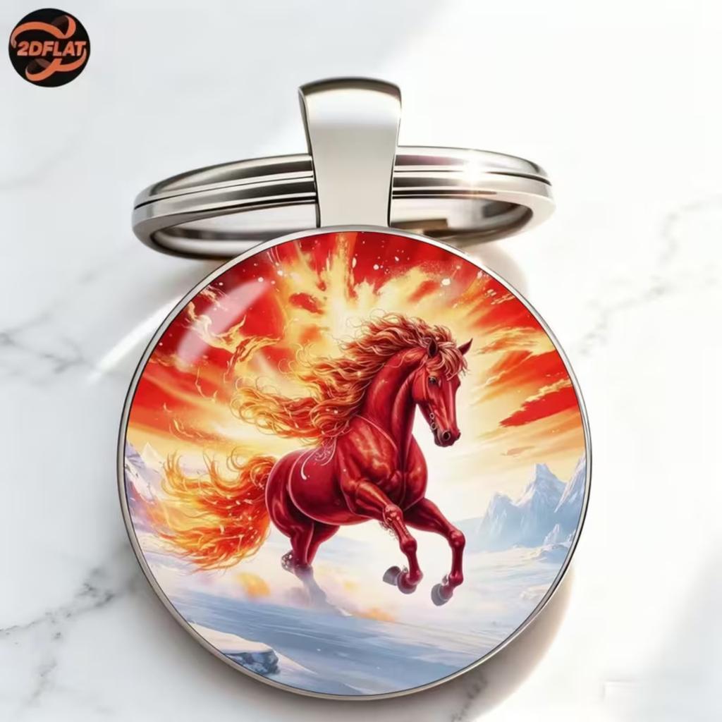 Брелок-подвеска Badge Time Gemstone Cross Border Accessories Metal Keychain