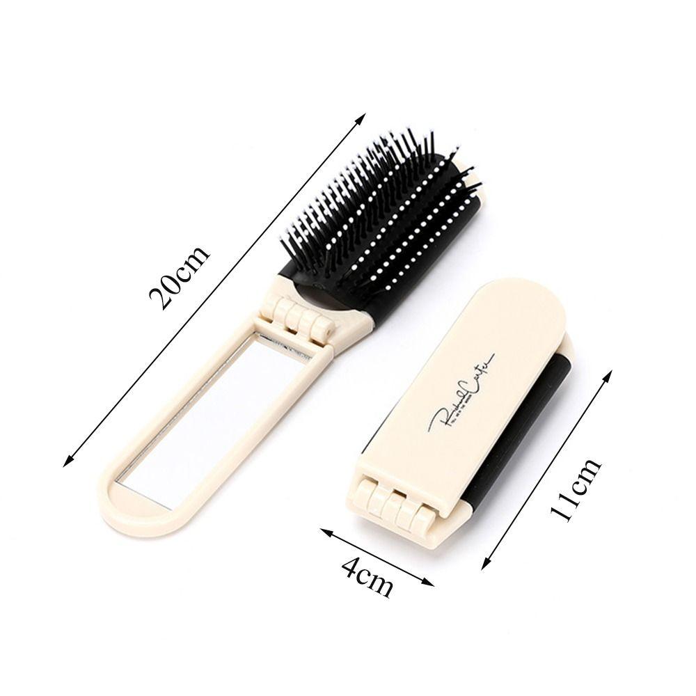 С зеркалом дорожная щетка для волос компактная щетка для волос массажная расческа складная карманная щетка для женщин