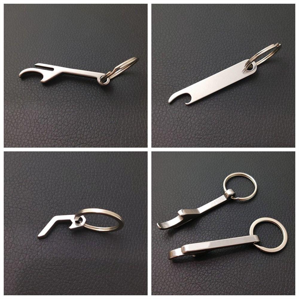 Mini Beer Opener Keyring Metal Beer Bottle Opener Keychain Wine Can Opener Outdoor Hiking
