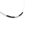[K1801] - Silver 'Mineralia' Onyx Necklace
