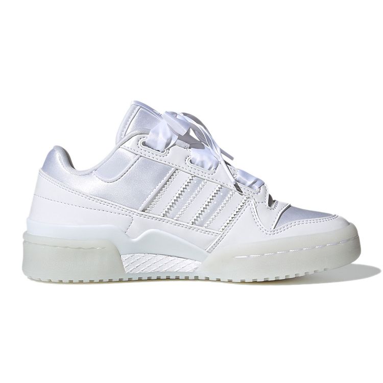 adidas Forum Satin Low J Triple White Детские кроссовки Cloud-White H68194