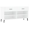 VidaXL Shoe Bench, Shoe Cabinet with 4 Shelves and Legs, Shoe Rack with 2 Drawers Living Room, Modern, 829756