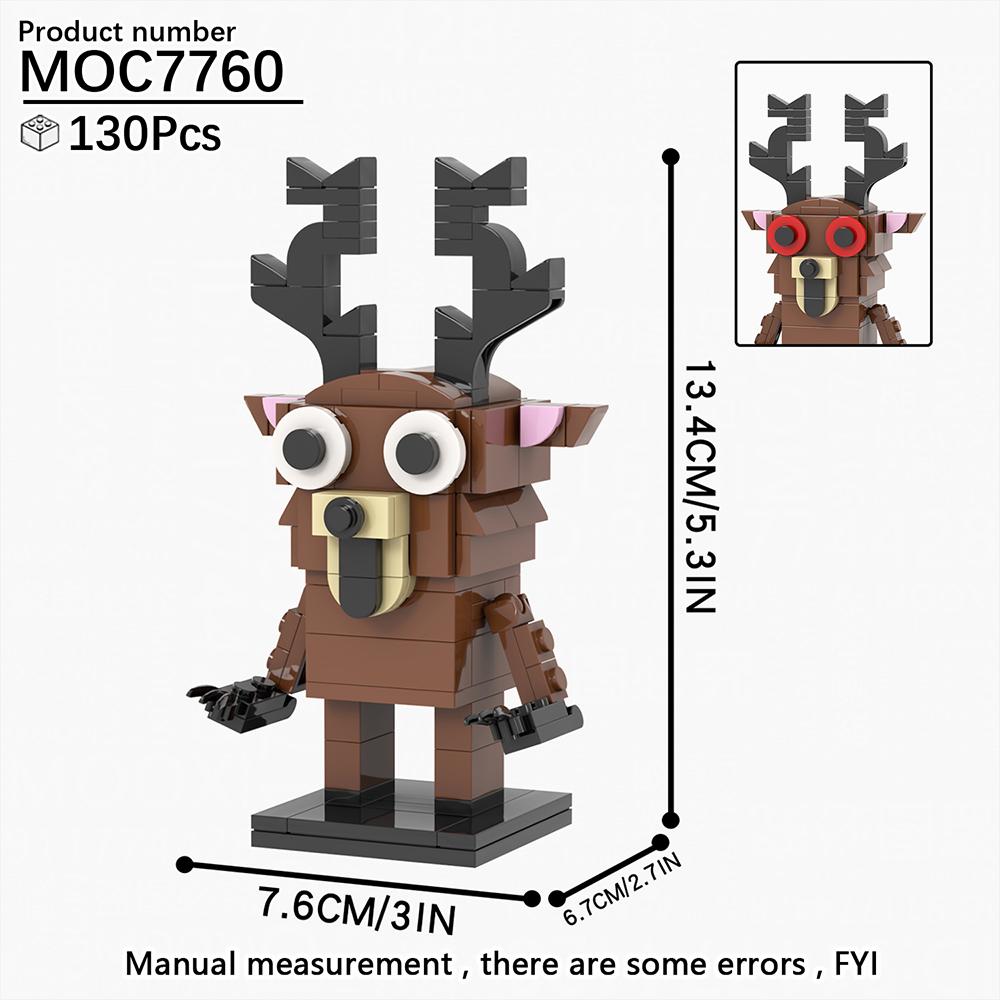 MOOXI MOC Горячая Игра Ужасов 99 Ночей Фигурка Животное Олень Сова Коза Модель Конструктор Игрушка Для Ребенка Взрослого Кирпичик Подарок На День Рождения