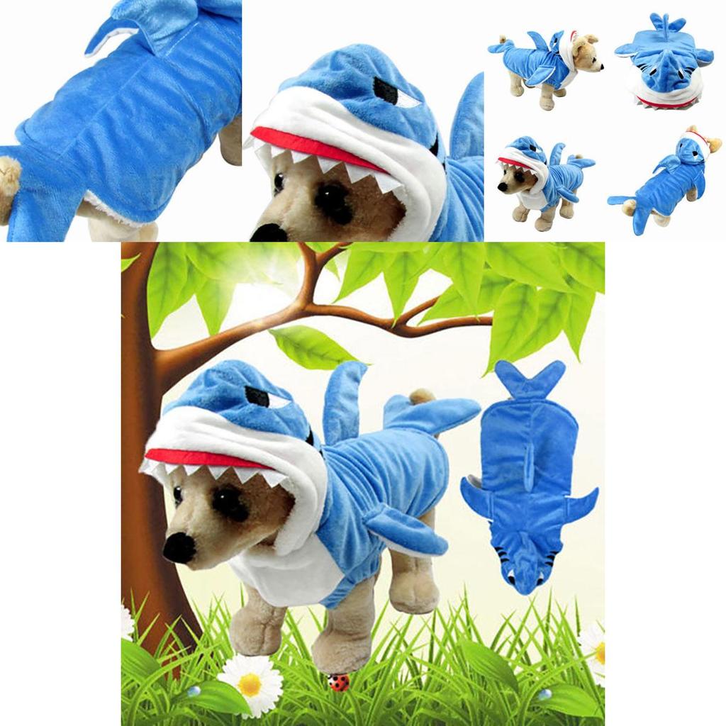 Fashionable Shark Jaw Puppy Coat Jacket For Dogs Ideal For Halloween Costumes