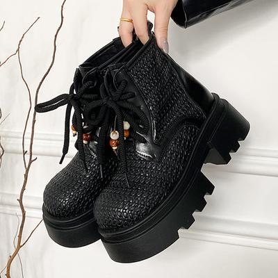 Балетки на платформе Женские ботильоны до щиколотки Модная дизайнерская обувь Зимнее платье Спорт Ботас Женские ботильоны Челси Женские