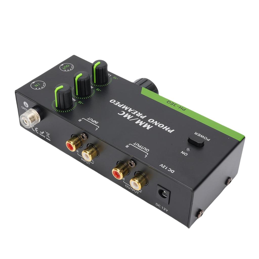 Фонокорректор 3-полосная регулировка Проигрыватель пластинок Усилитель Поддержка MM MC Картриджей Вход Выход XLR Вилка ЕС 100