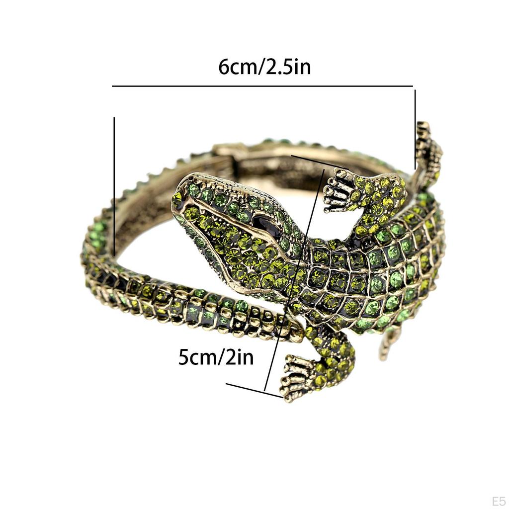 Открытый браслет из кожи аллигатора, браслет-обходной браслет, браслет-манжета для подарка друзьям