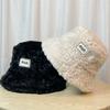 Шапка Женская Бархатная Утепленная Теплая Шапка-Ведро Женская Корейский Стиль Подчеркивающая Лицо Милая Универсальная Холодная Шапка Теплая Шапка С Большими Полями