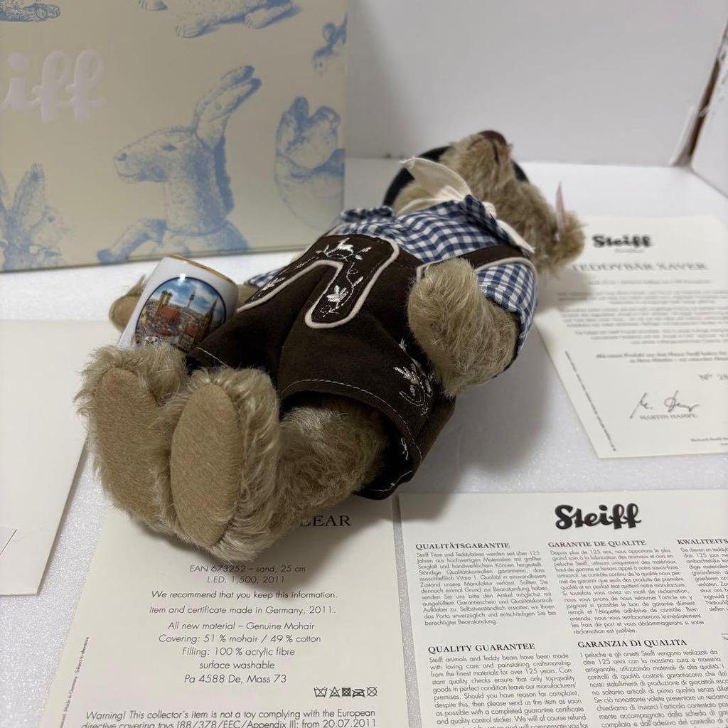 [USED] Steiff Bavarian Teddy Bear Xavier 26cm EAN673252