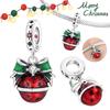 Copper Christmas Party Red Christmas Bell Pendant Beads Fit Charm Bracelet Pendant Women Diy Fine Jewelry Party Gift