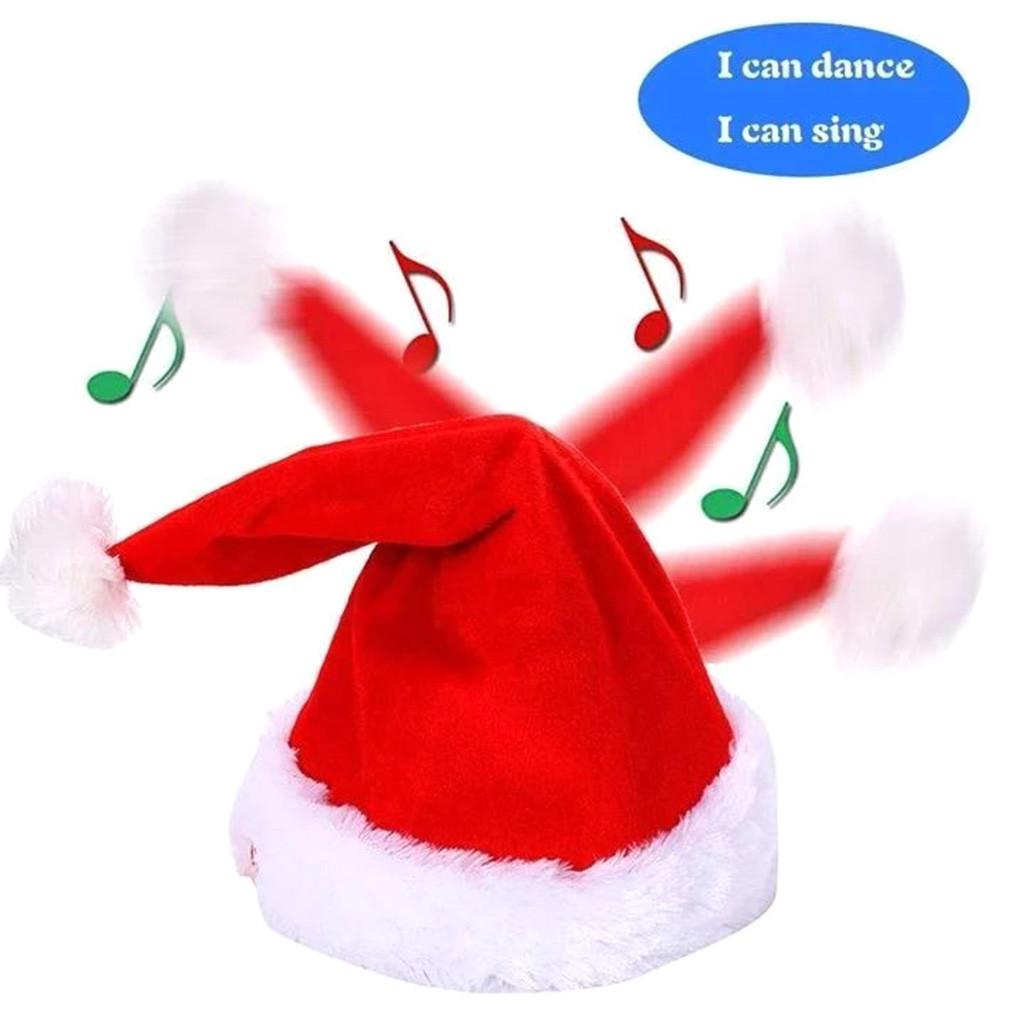 Merry Christmas Singing Dancing Moving Santa Hat Funny Hat Xmas Gift For Child