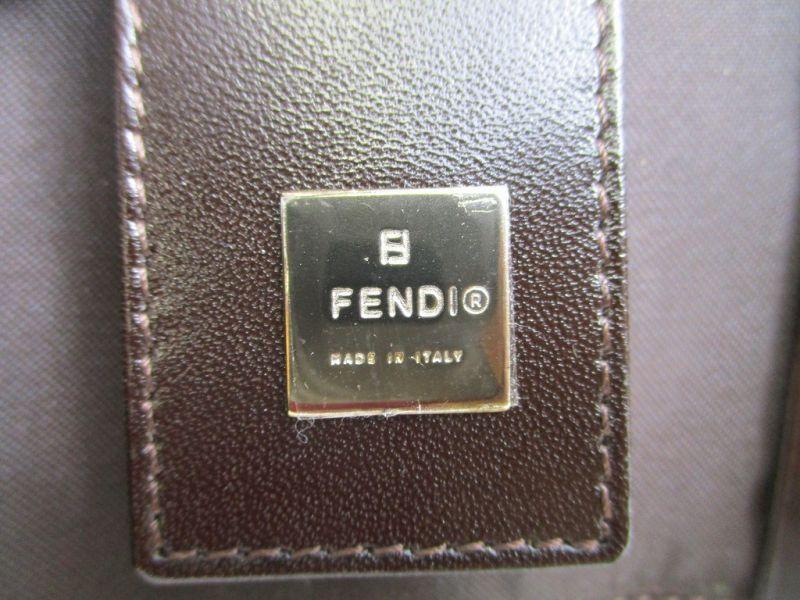 Оригинальный FENDI Zucca Хаки Канва Темно-коричневая Кожа 4шт Чехлы для ключей #9119 Открытая коробка