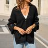 Women Oversized Button Down Cardigan Knitted Long Sleeve Open Front Sweater