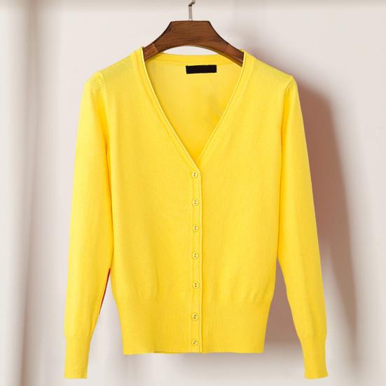 Женское вязаное пальто с V-образным вырезом, длинным рукавом, однобортный свитер, однотонный, с ребристым подолом, мягкий теплый свитер, кардиган