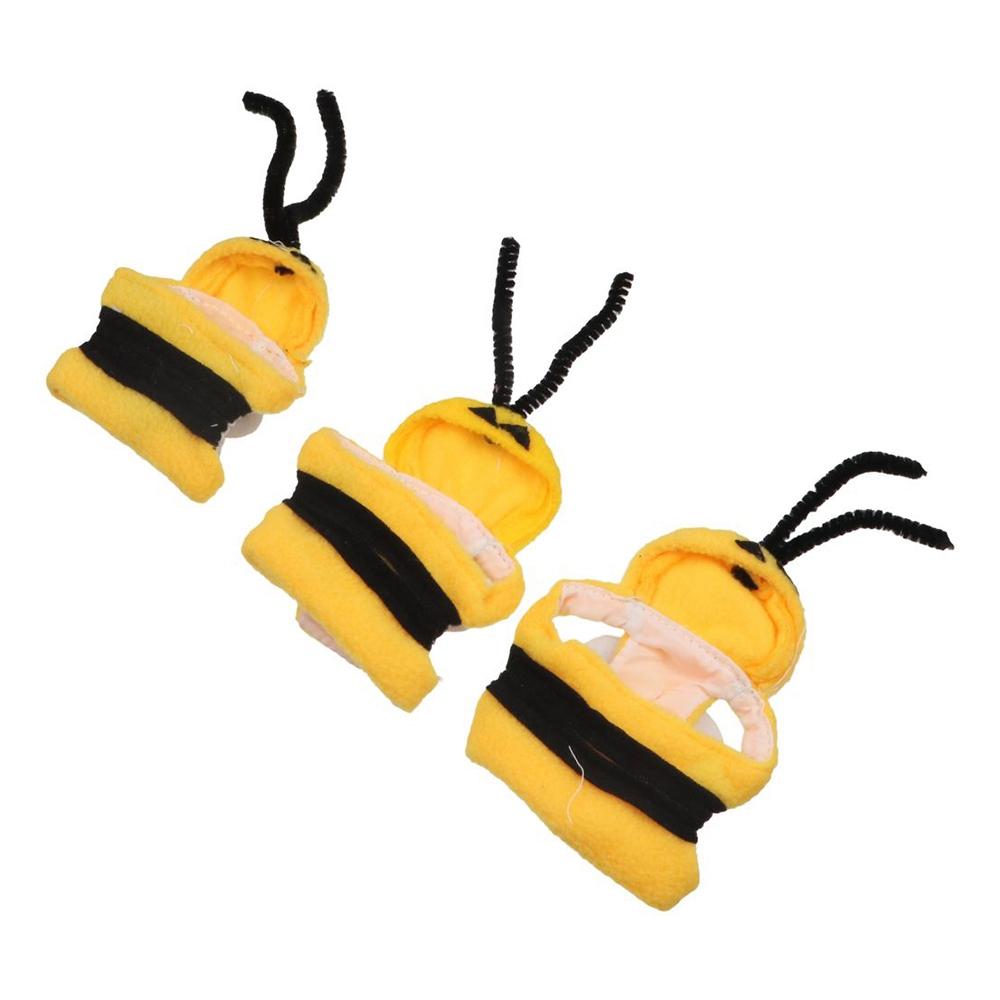 Тканевая шляпа-капюшон для попугая, теплая зимняя, милый костюм для полета попугая, одежда в форме пчелы попугая, осень