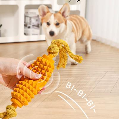 Прочная жевательная игрушка для собак из латекса со пищалкой - Прорезыватель, молярная, интерактивная игрушка для щенков, собак малых и средних пород,