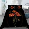 3D Красный мак пододеяльник King Queen Size Красивый цветок полиэстер пододеяльник с наволочками для детей и взрослых Декор для дома и спальни