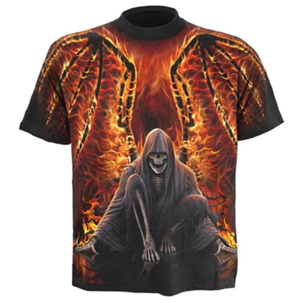 Spiral Direct Unisex Adult Flaming Death Short-Sleeved T-Shirt