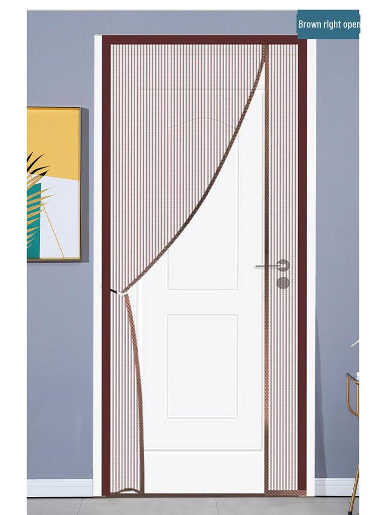 Магнитная москитная штора, открывающаяся вбок — сетка на липучке без сверления для спальни, самозакрывающаяся защита от мух и насекомых.